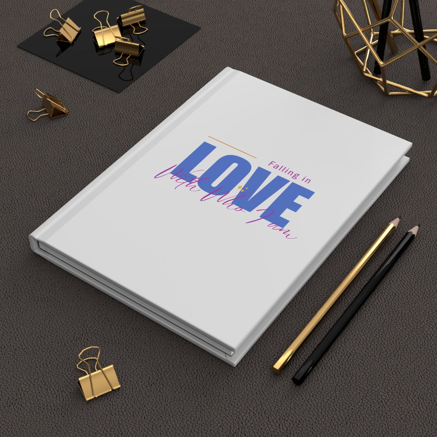 Bronzed XoXo Hardcover Journal Matte (blu)