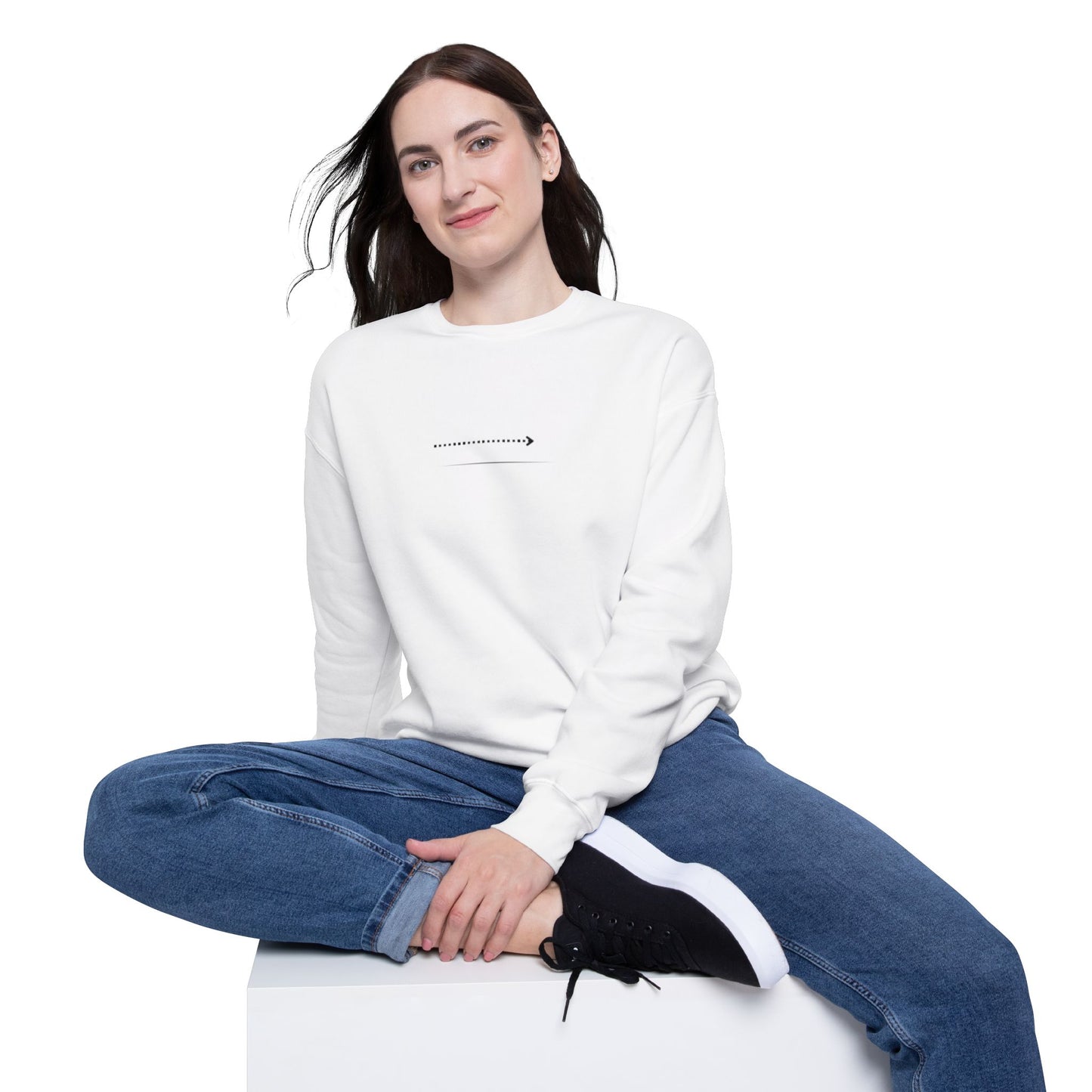 Shades of Évölv Unisex Drop Shoulder Sweatshirt (wht)
