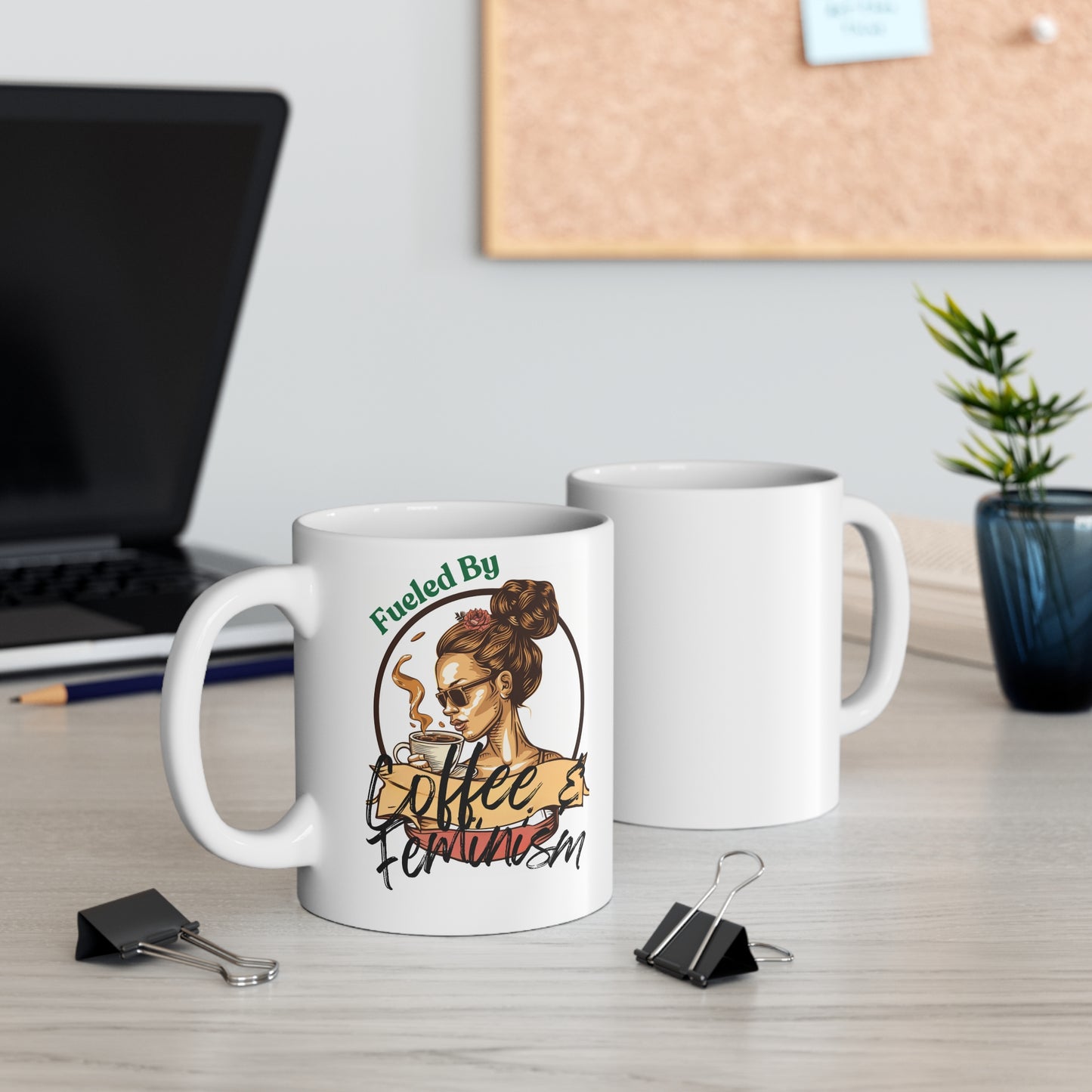 Fueled By Coffee & Feminism Mug 11oz (brw2)