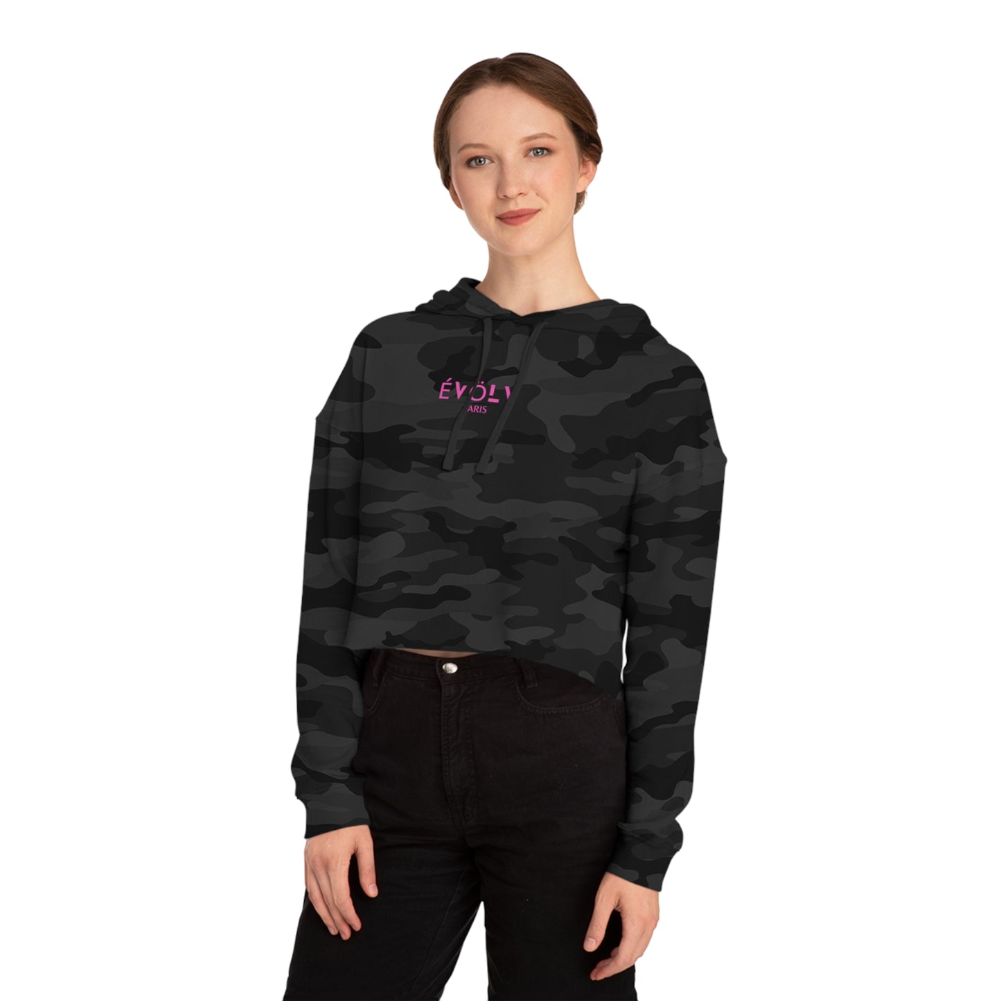 Évölv Women’s Cropped Hooded Sweatshirt Tie Die