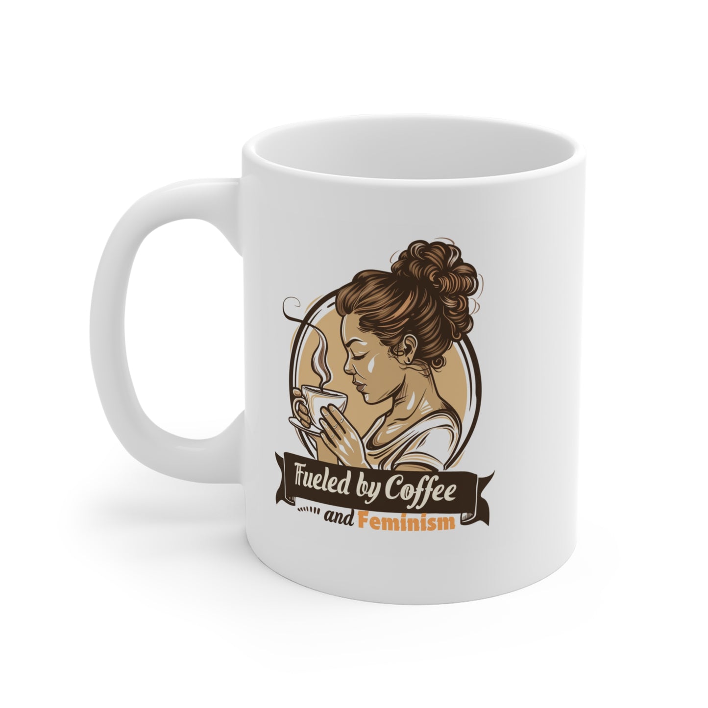 Fueled By Coffee & Feminism Mug 11oz (brw)