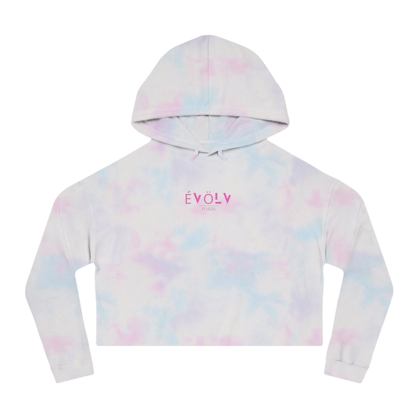 Évölv Women’s Cropped Hooded Sweatshirt Tie Die